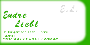 endre liebl business card